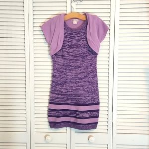 Girls Pink Angel Sweater Dress